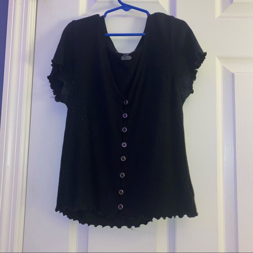 American Eagle Ribbed Button-Up